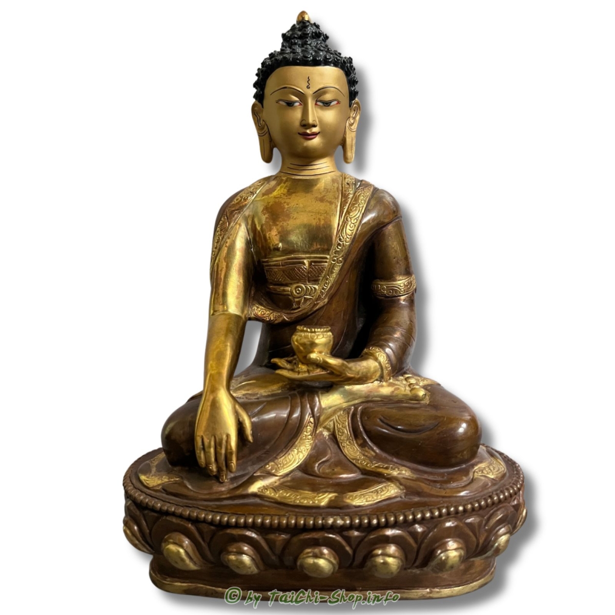 Vergoldete Buddha Figur Bronze , 28cm