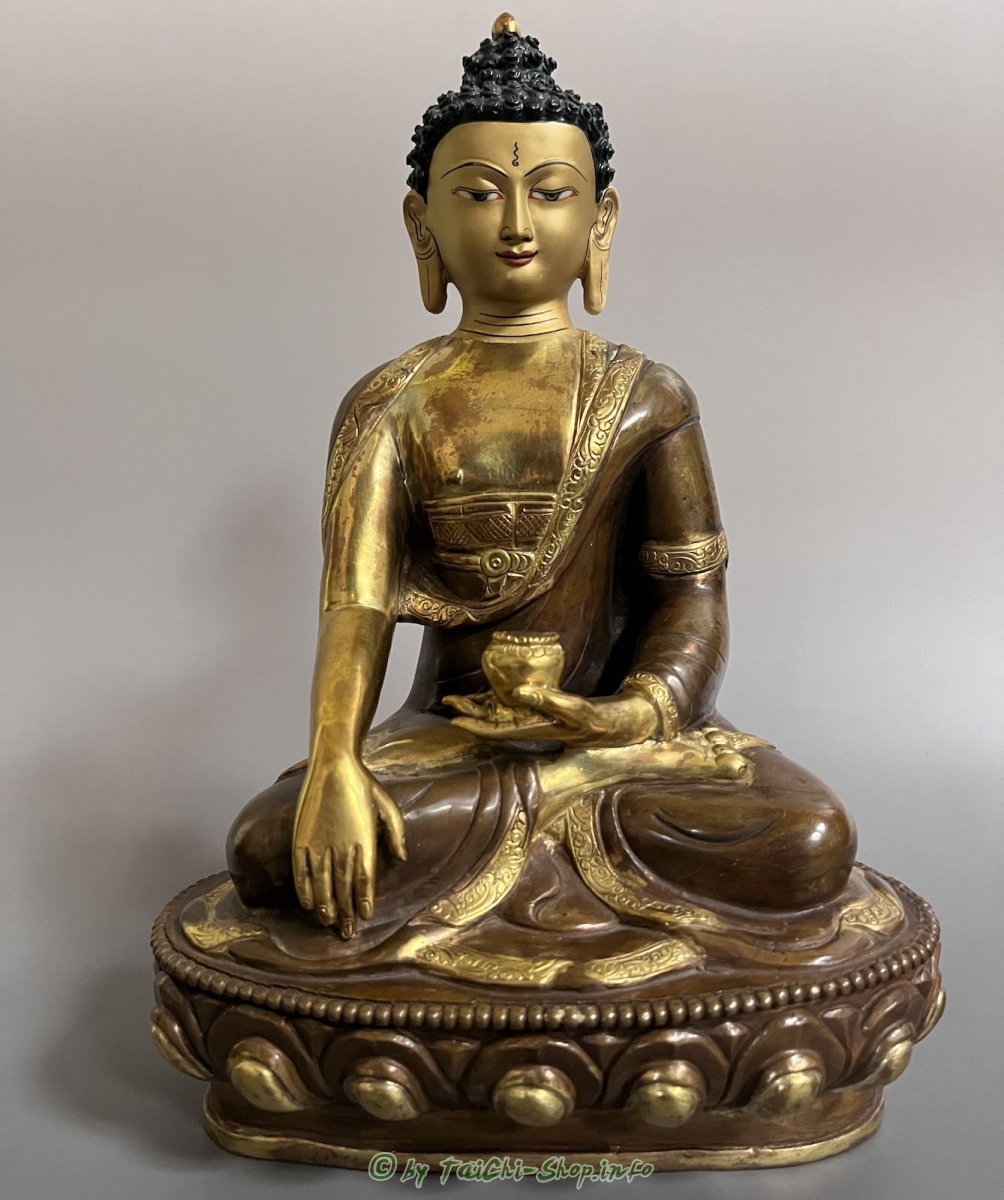 Vergoldete Buddha Figur Bronze , 28cm