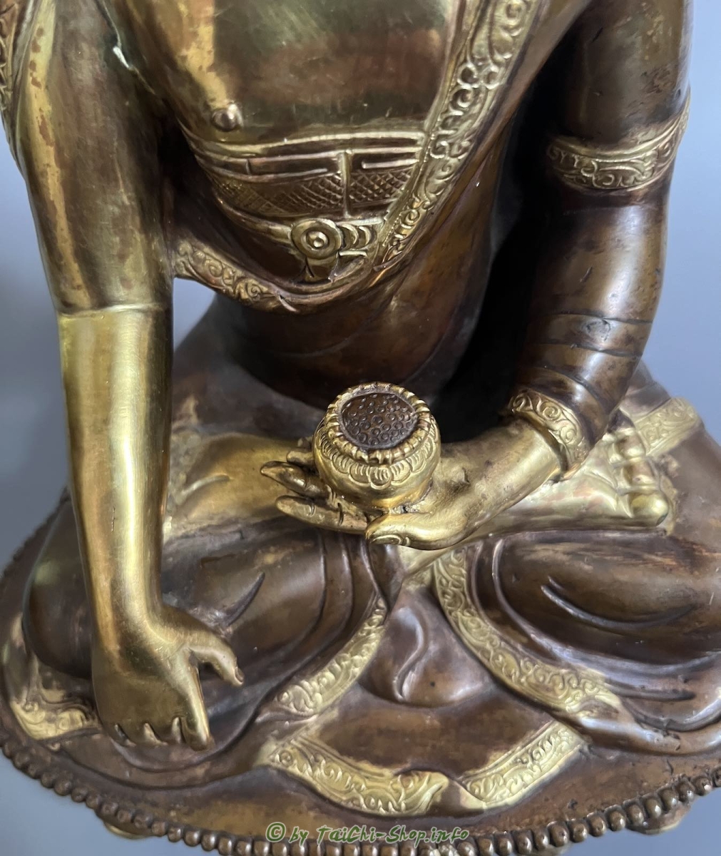 Vergoldete Buddha Figur Bronze , 28cm