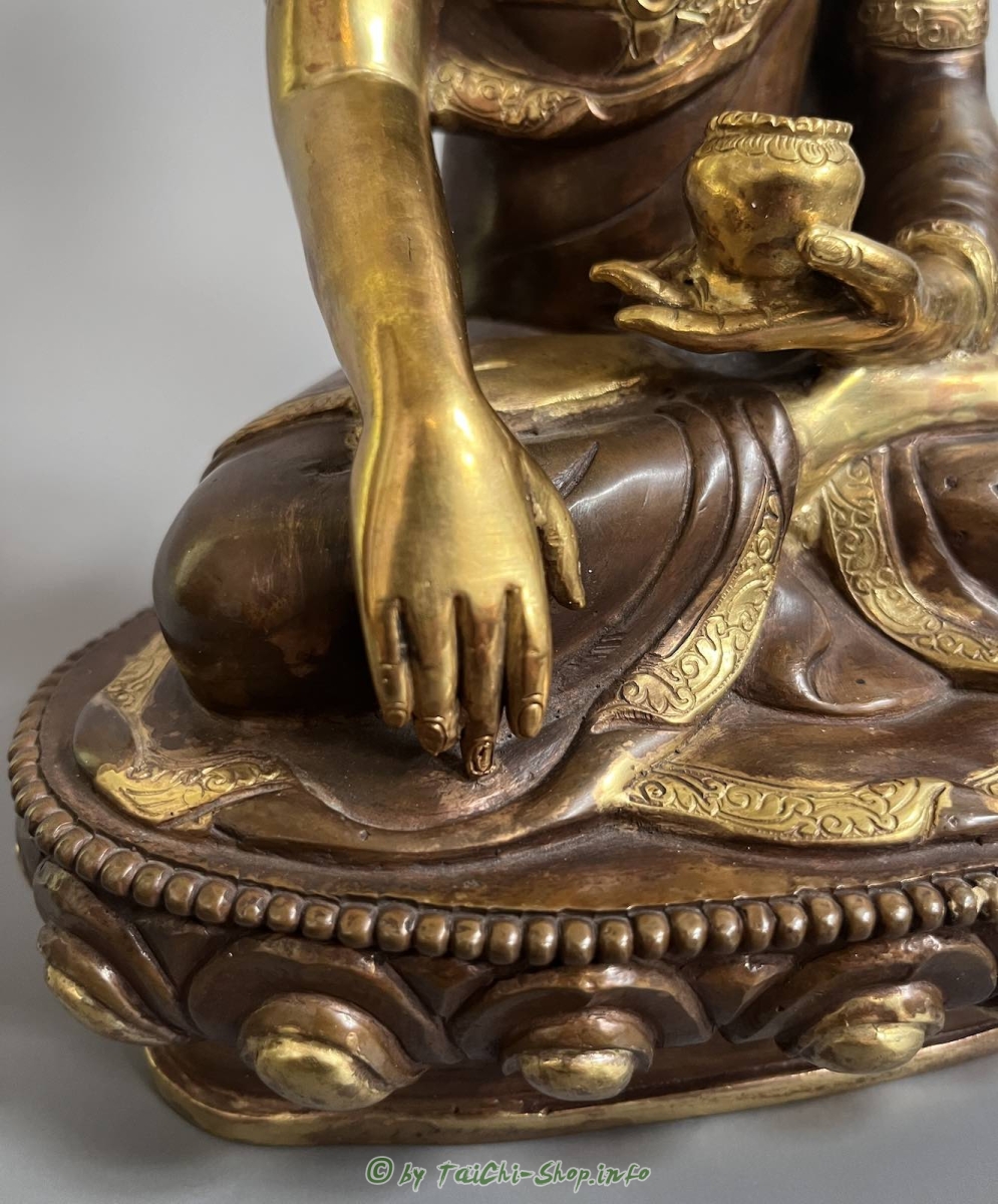 Vergoldete Buddha Figur Bronze , 28cm