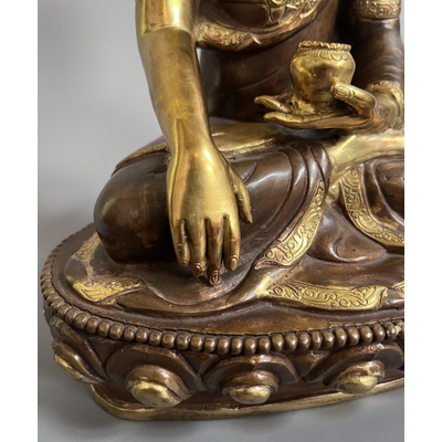 Vergoldete Buddha Figur Bronze , 28cm