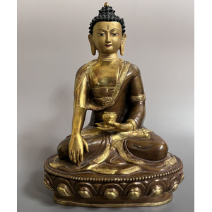 Vergoldete Buddha Figur Bronze , 28cm