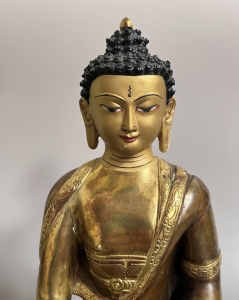 Vergoldete Buddha Figur Bronze , 28cm