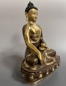 Vergoldete Buddha Figur Bronze , 28cm