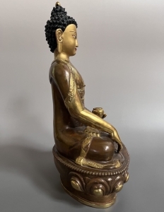 Vergoldete Buddha Figur Bronze , 28cm