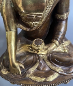 Vergoldete Buddha Figur Bronze , 28cm