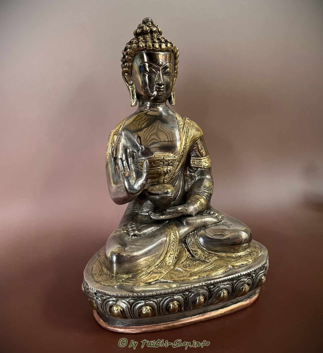 Buddhastatue Indien Schutzgeste 27cm