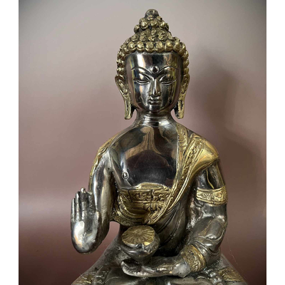 Buddhastatue Indien Schutzgeste 27cm