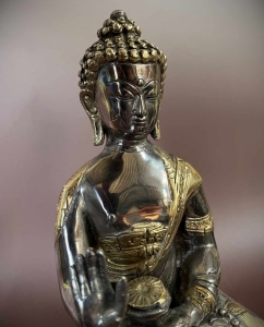 Buddhastatue Indien Schutzgeste 27cm