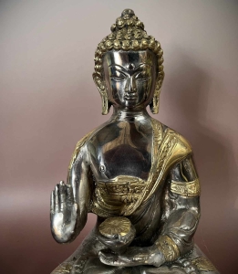 Buddhastatue Indien Schutzgeste 27cm