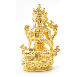 Minifigur Avalokiteshvara, vergoldet