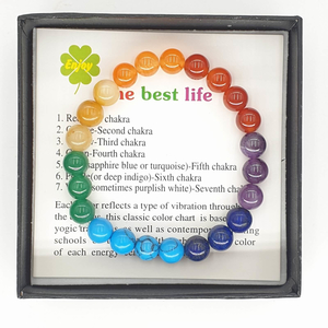 Chakra Armband - elastisch - mit Geschenkbox