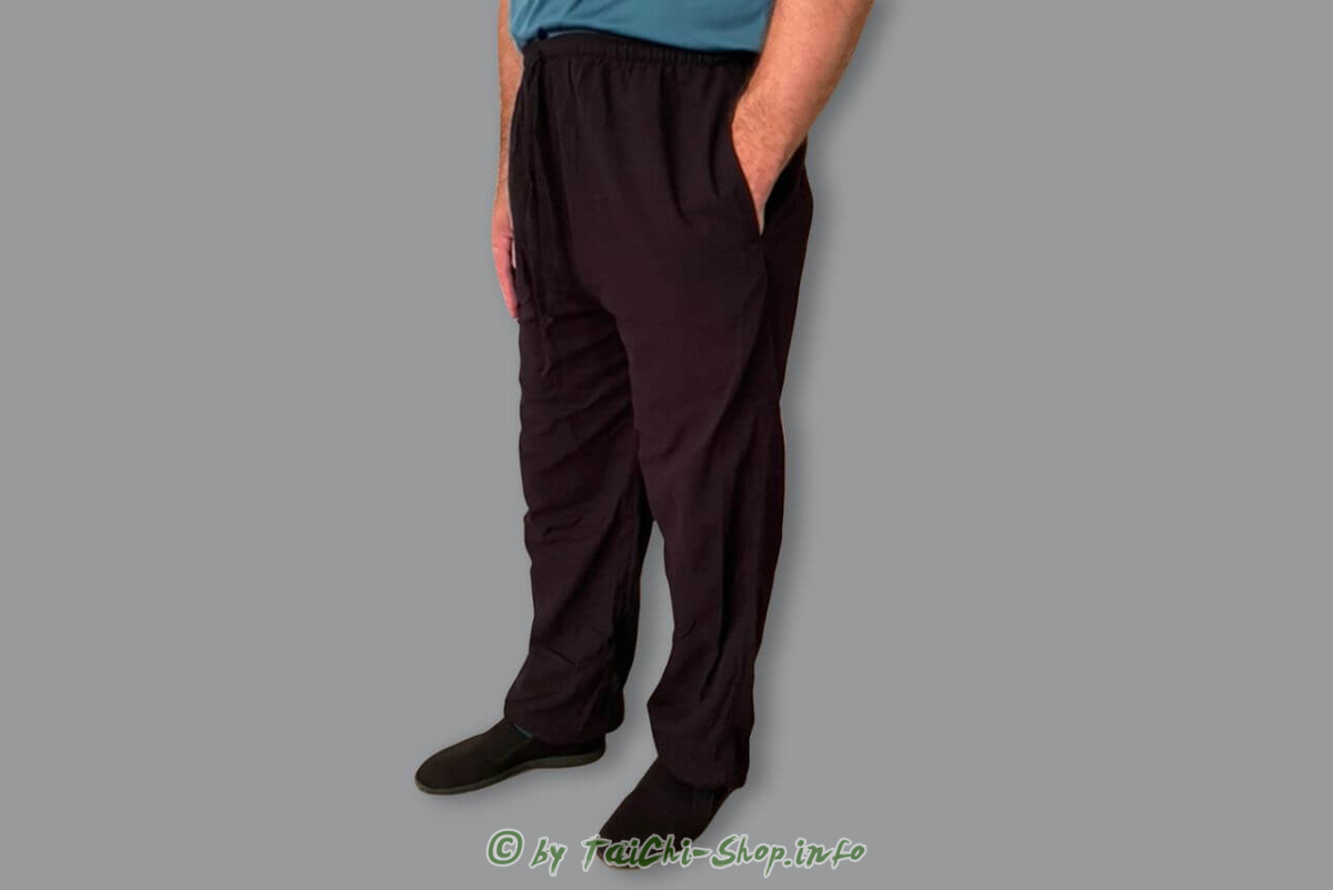 Tai Chi Baumwollhose schwarz 150 cm