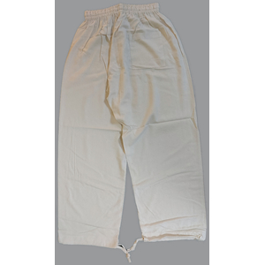 Gabory Tai Chi Hose aus feinster Rohseide / wei L/XL