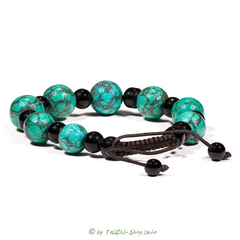Armband Türkis & schwarzer Achat