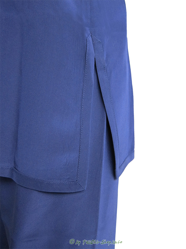 Gabory Tai Chi Anzug aus Crêpe de Chine XXL dunkelblau