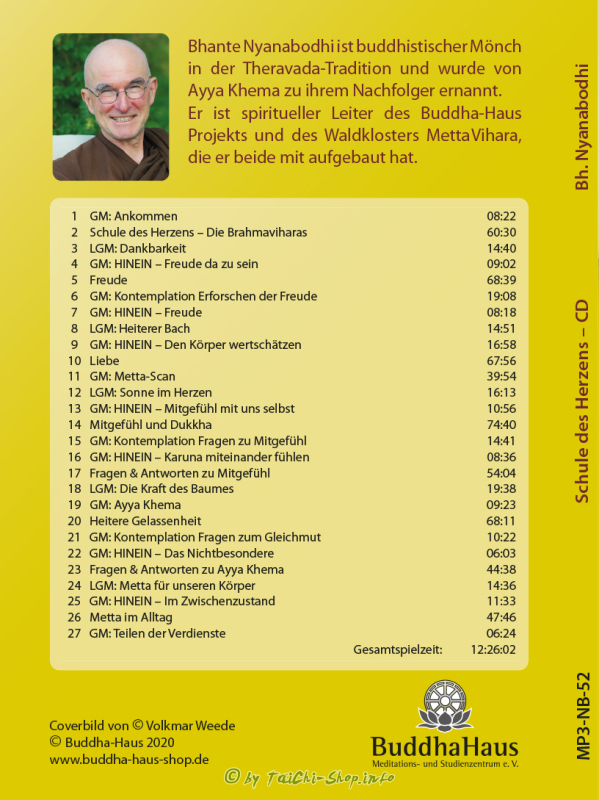 CD Bhante Nyanabodhi / Schule des Herzens
