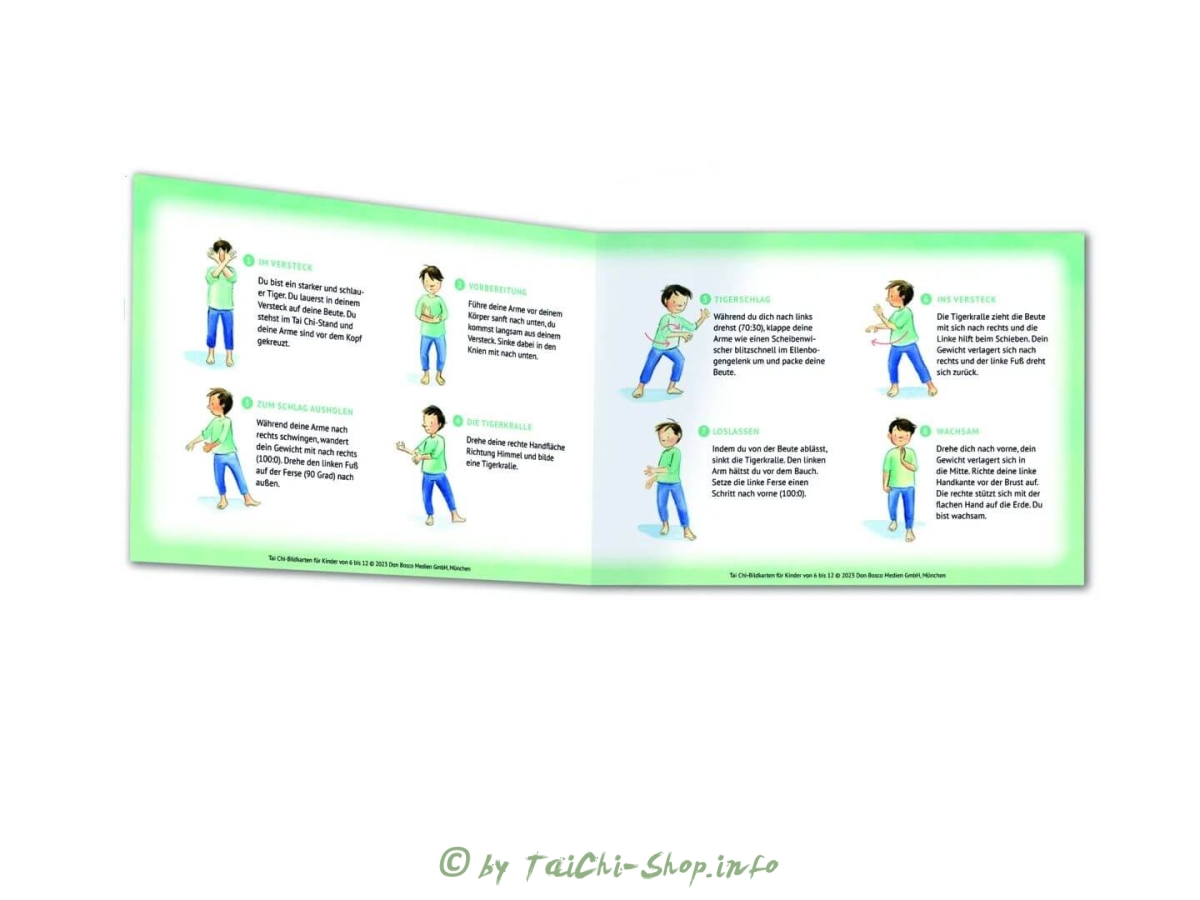 Tai Chi-Bildkarten für Kinder von 6 bis 12