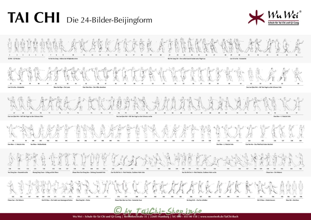 Tai Chi Poster: Die 24 Bilder Beijingform
