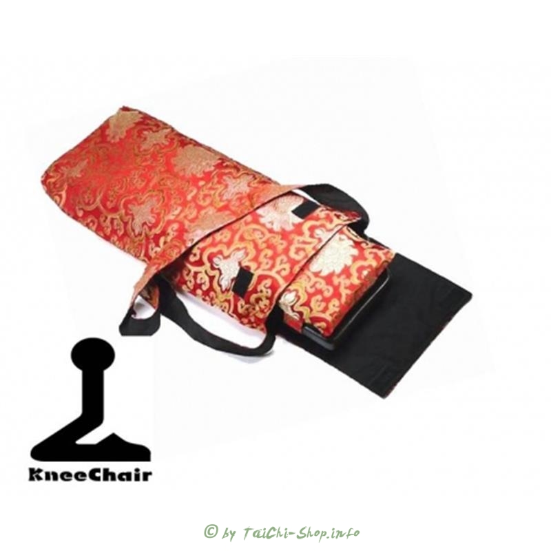Tragetasche Meditationsbank Lotus rot goldfarbig
