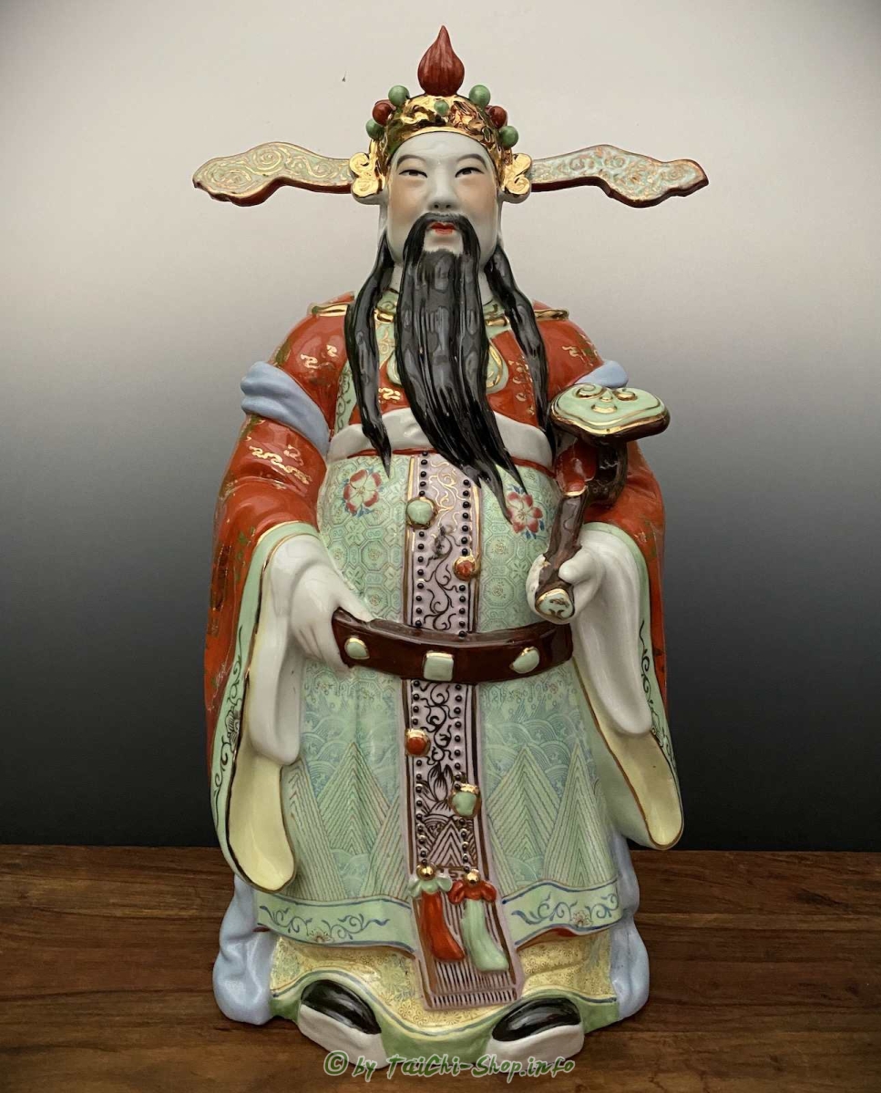 Glücksgötter Fu Lu Shou, Porzellan Figuren