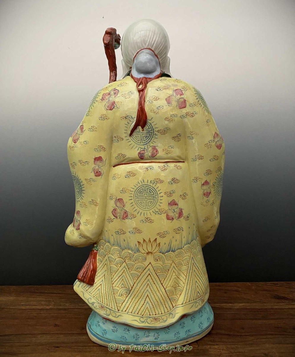 Glücksgötter Fu Lu Shou, Porzellan Figuren