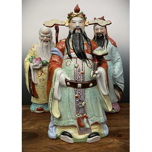 Glcksgtter Fu Lu Shou, Porzellan Figuren