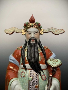 Glücksgötter Fu Lu Shou, Porzellan Figuren