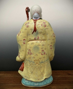 Glücksgötter Fu Lu Shou, Porzellan Figuren