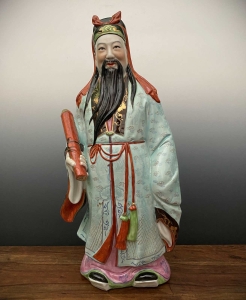 Glücksgötter Fu Lu Shou, Porzellan Figuren