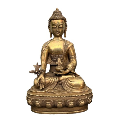 Medizin Buddha mit Goldfinishing