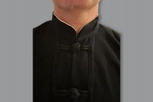 Tai Chi Anzug aus Baumwolle mit weissem Innenkragen