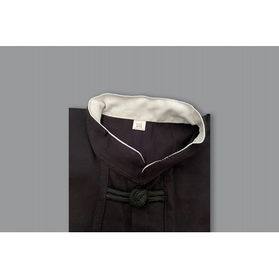 Tai Chi Anzug aus Baumwolle mit weissem Innenkragen 160 cm