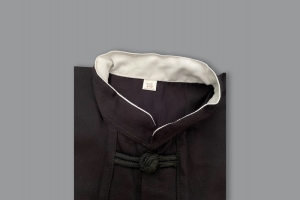 Tai Chi Anzug aus Baumwolle mit weissem Innenkragen 170 cm