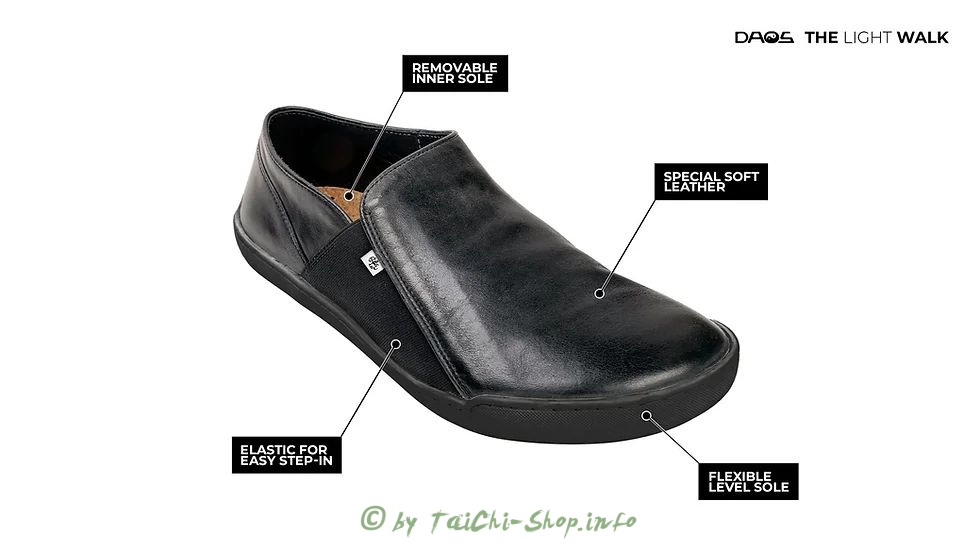 Tai Chi Barfußschuh DAOS 37 schwarz / schwarze Sohle