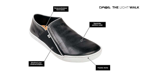 Tai Chi Barfußschuh DAOS 38 schwarz / weiße...