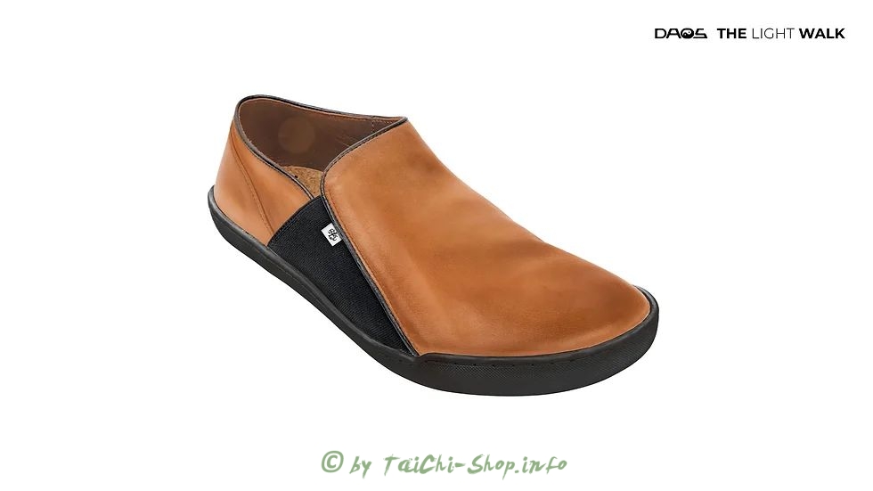 Tai Chi Barfußschuh DAOS 38 cognac / schwarze Sohle