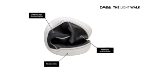 Tai Chi Barfußschuh DAOS 41 schwarz / weiße Sohle