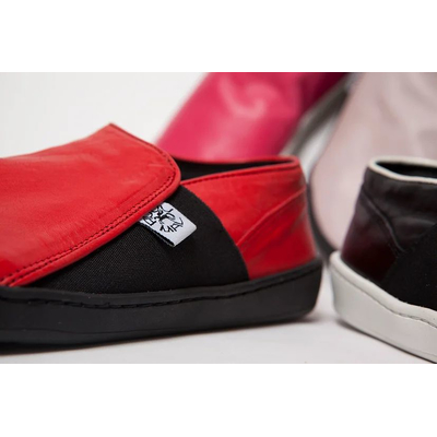 Tai Chi Barfuschuh DAOS 43 rot / schwarze Sohle