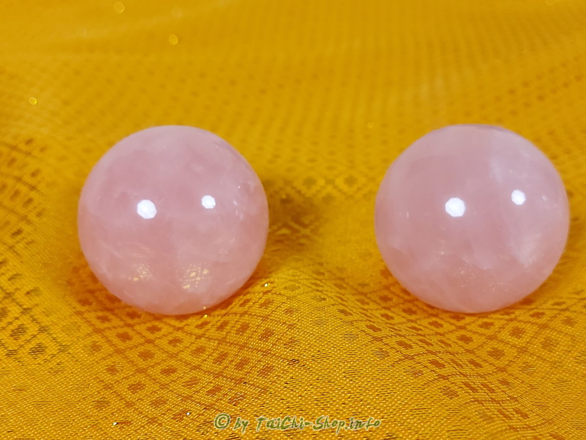 Qigong Kugeln Edelstein Rosenquarz 5 cm