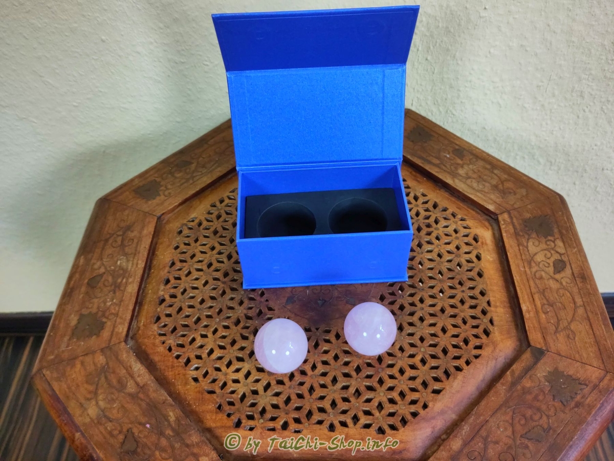 Qigong Kugeln Edelstein Rosenquarz 5 cm