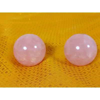 Qigong Kugeln Edelstein Rosenquarz 5 cm
