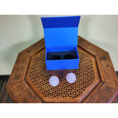 Qigong Kugeln Edelstein Rosenquarz 5 cm
