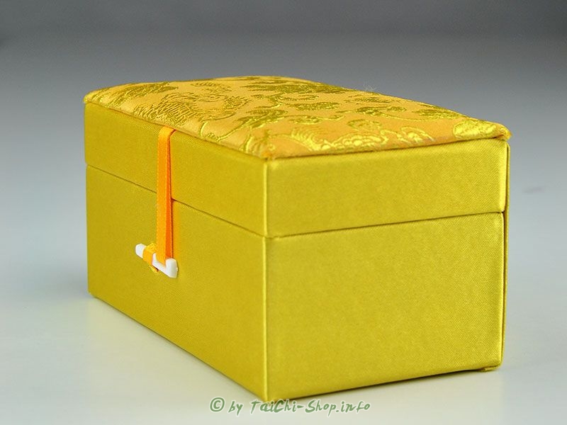 Edlle Qigong Kugel Box / Samt / gelb