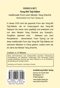 DVD: Yang-Stil Taiji-Säbel nach Meister Yang ZhenHe