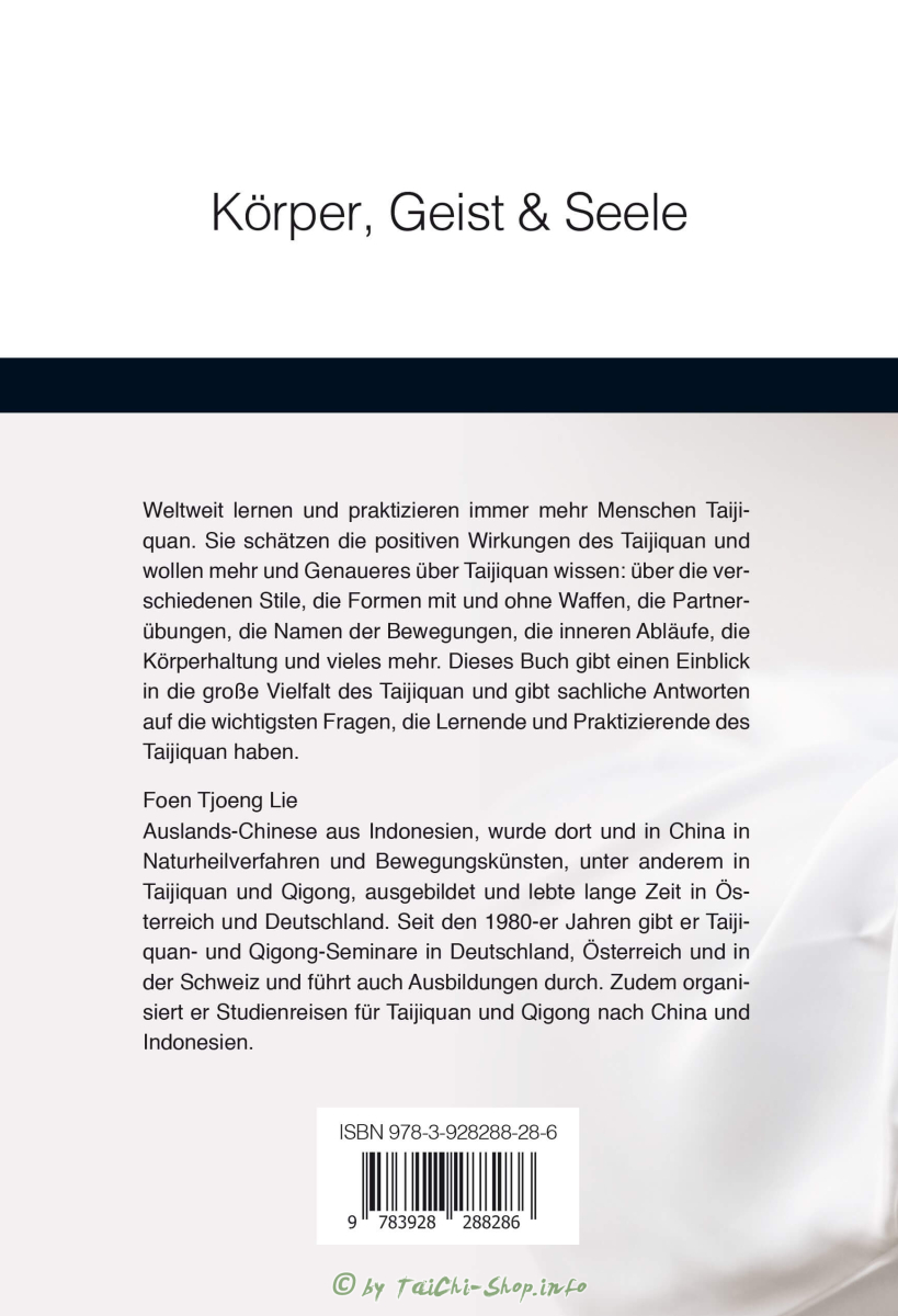 Buch: Foen Tjoeng Lie: Wissenswertes über Taijiquan